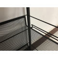 Latest Hallway Storage Bathroom Black Grid Three Layers Light Simple Rack Shelf